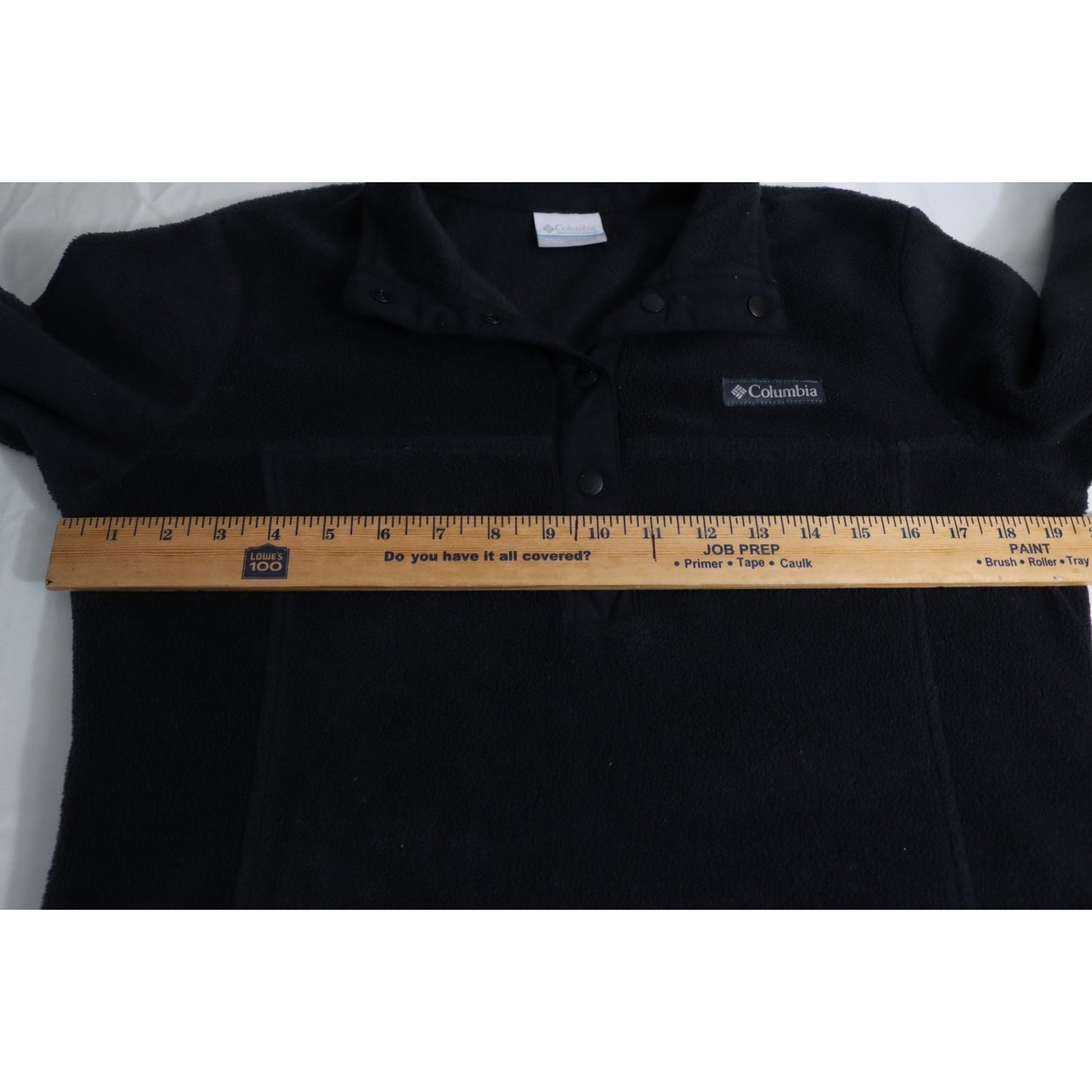 Columbia Small Button Fleece Long Sleeve Pullover Black