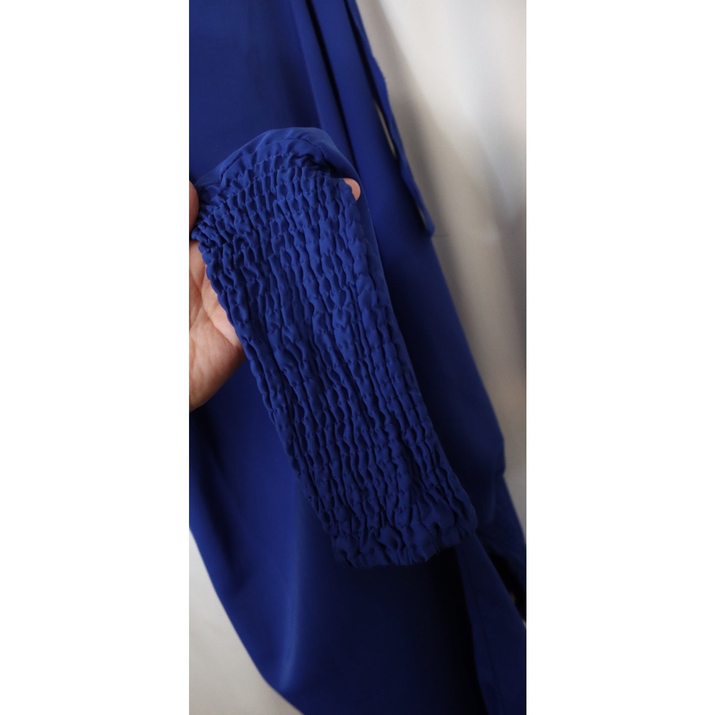 Abaya Jilbab Overhead Hijab outfit Long Blue High Low One Piece Batwing