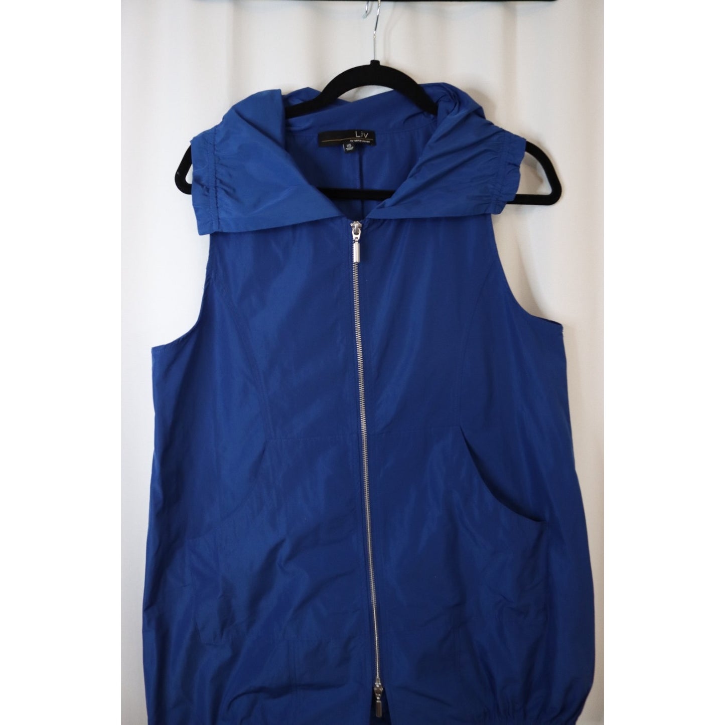 Liv By Habitat Clothes XS Blue Zip Up Vest Sleeveless Polyester