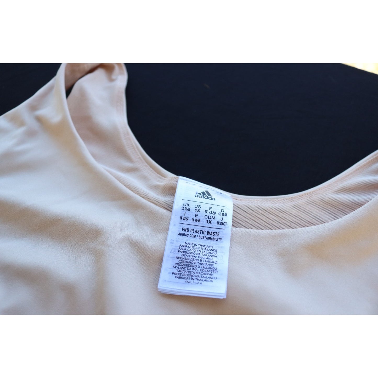 Adidas Activewear Beige Sports Bra Tank Top Size 1X