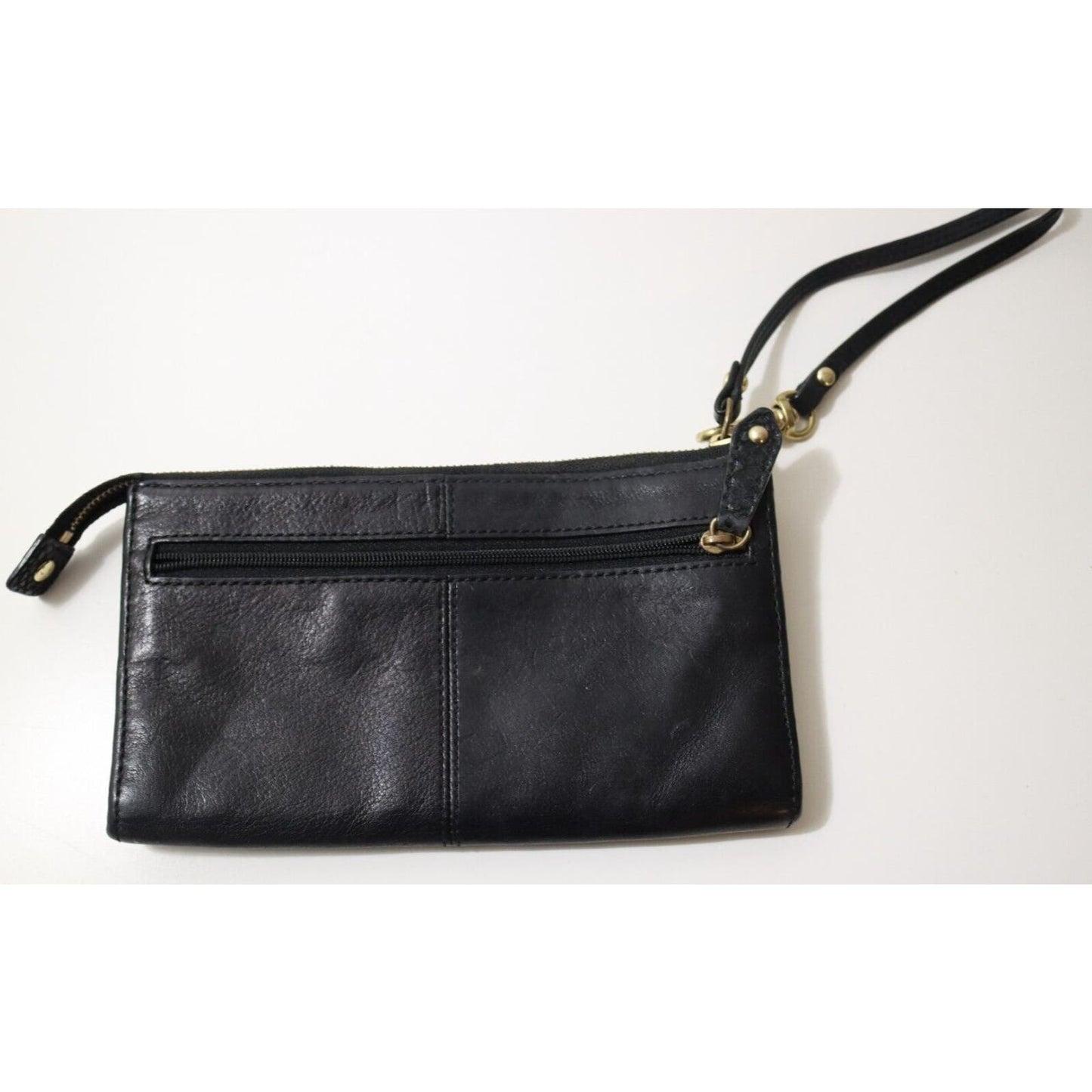 Coach Black Leather Wristlet/Wallet