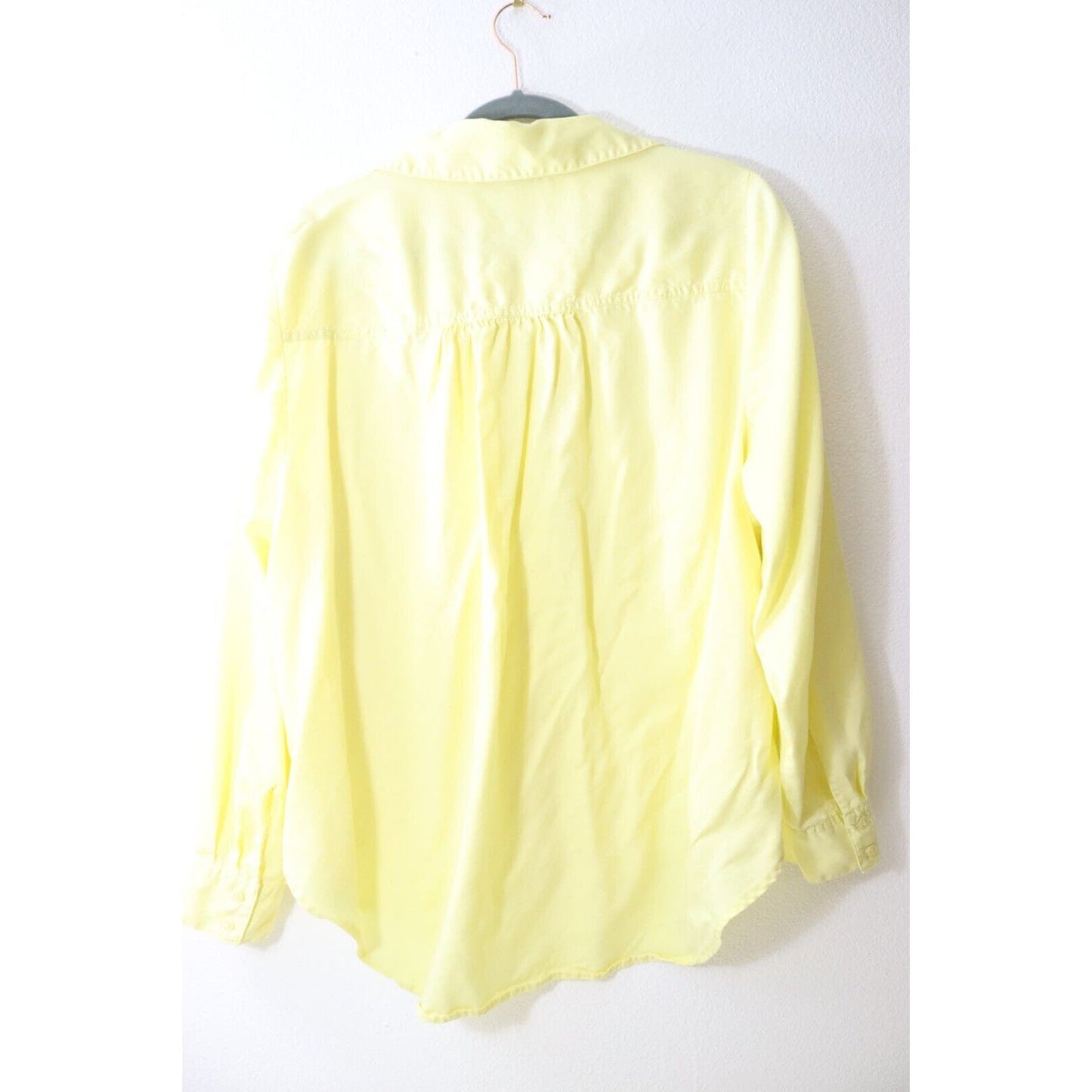 Lane Bryant Yellow Button Down Long Sleeve Top Size 20