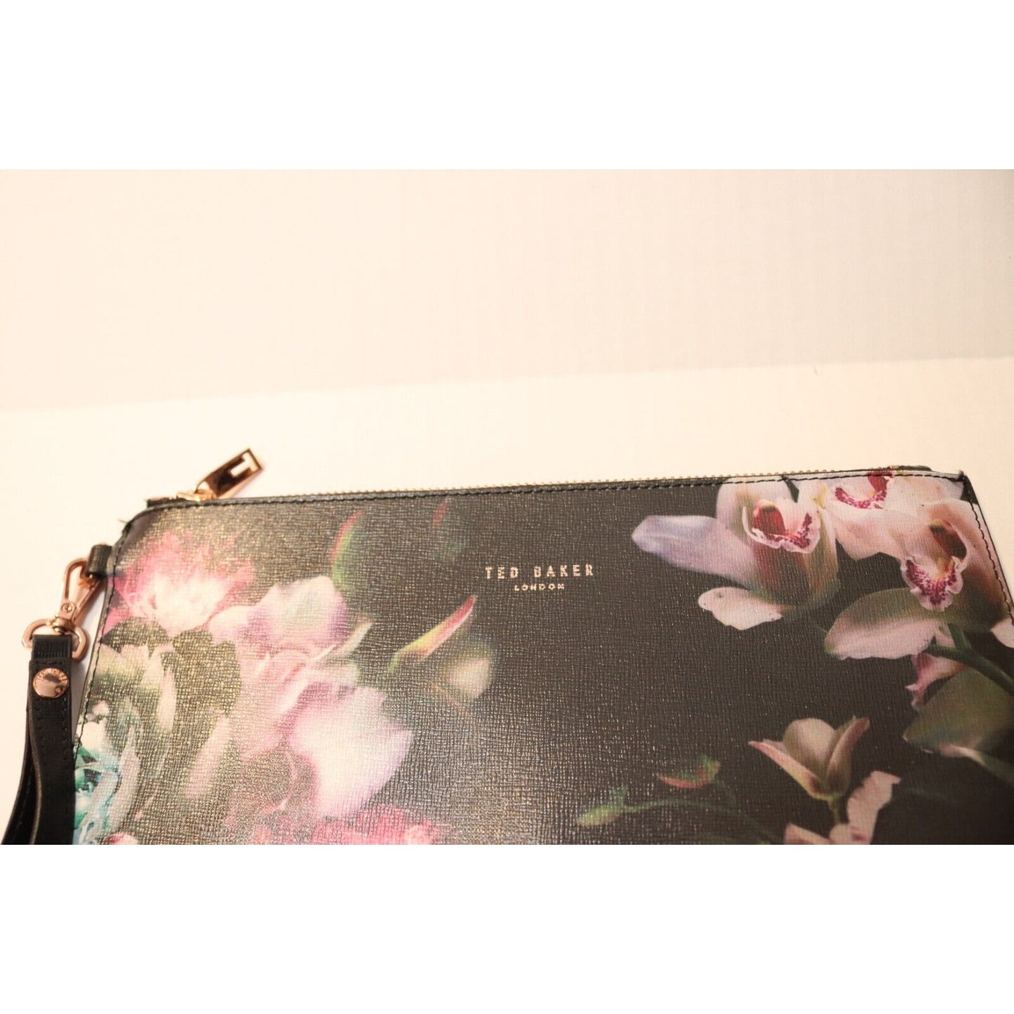 Ted Baker Large Wristlet Black with Floral