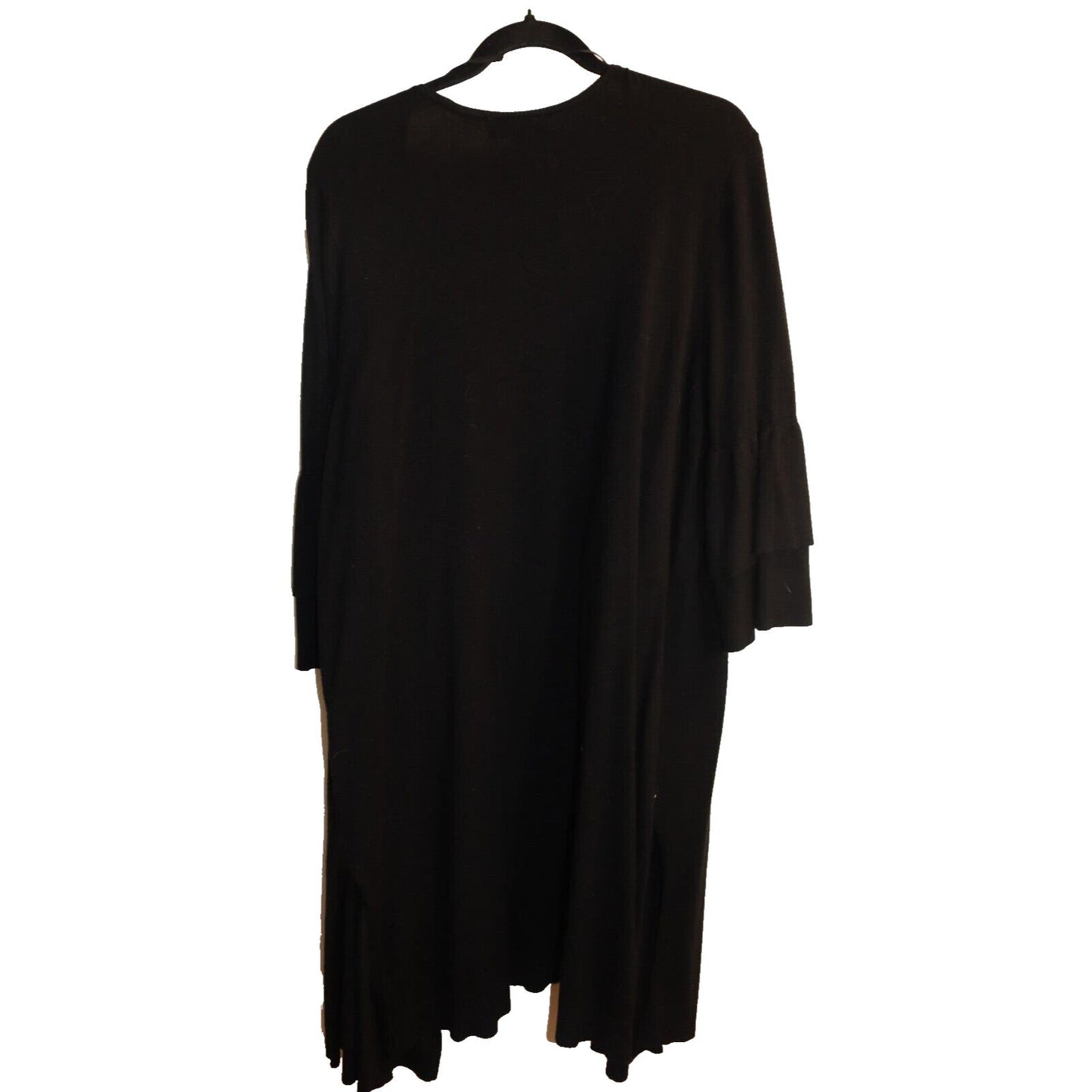 Lane Bryant Black Open Cardigan Waterfall Duster