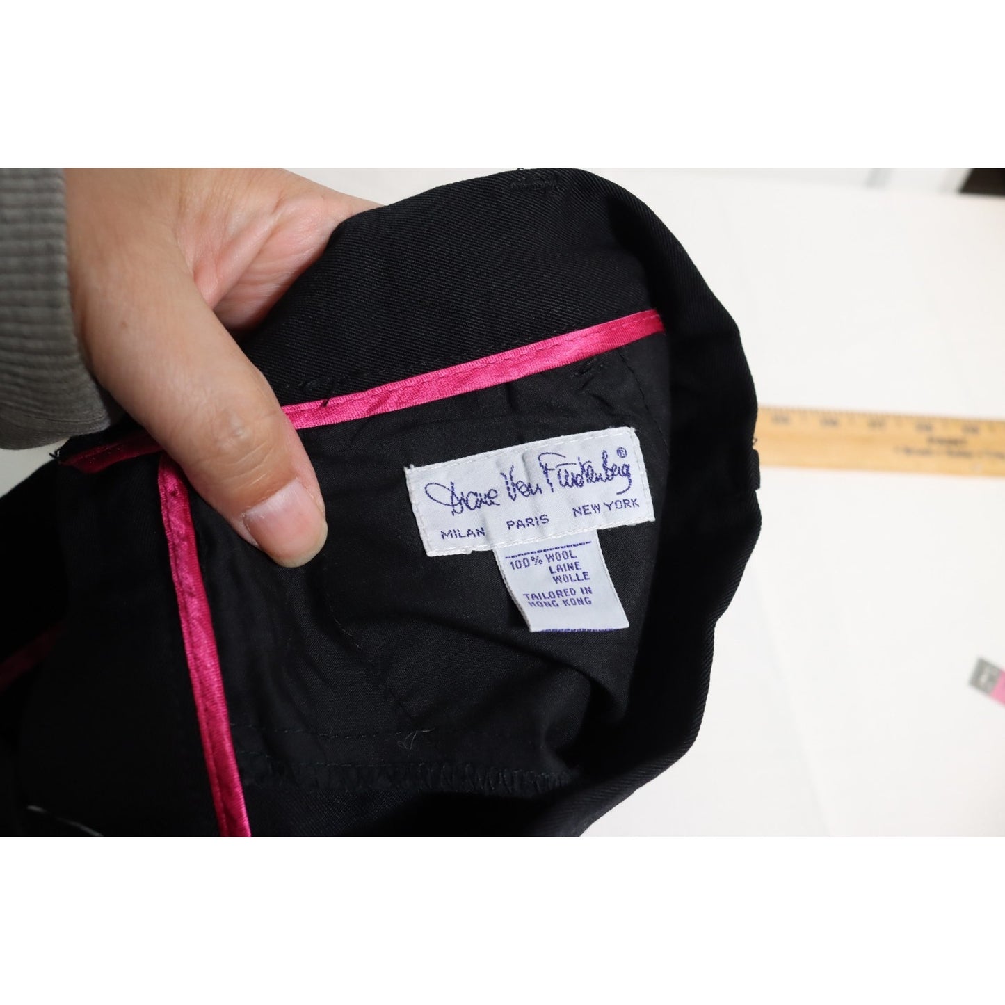 Diane Von Furstenberg Black Size 6 Vintage Dress Pant Wool