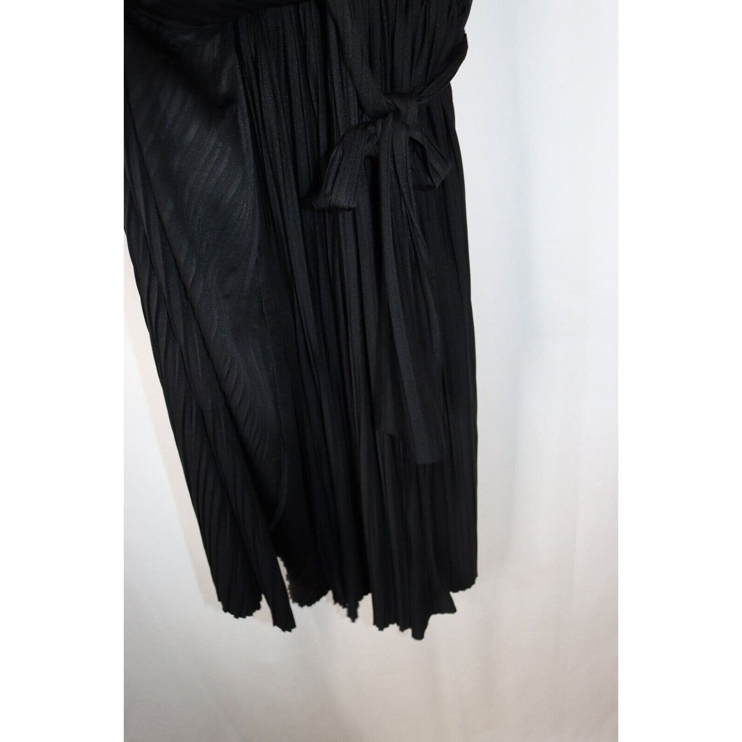 Mama H&M Maternity Black Dress Faux Wrap Belted Size Small