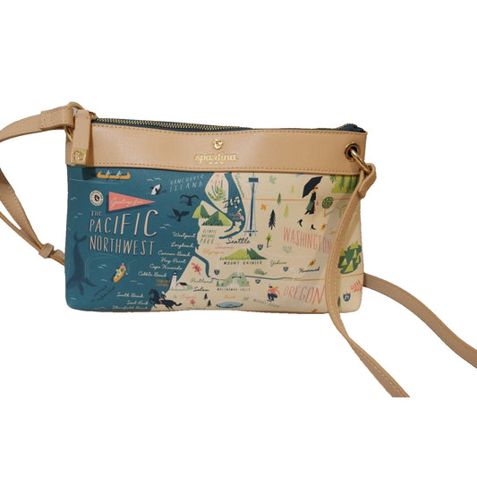 Spartan Greetings from Pacific NW Crossbody Faux Leather