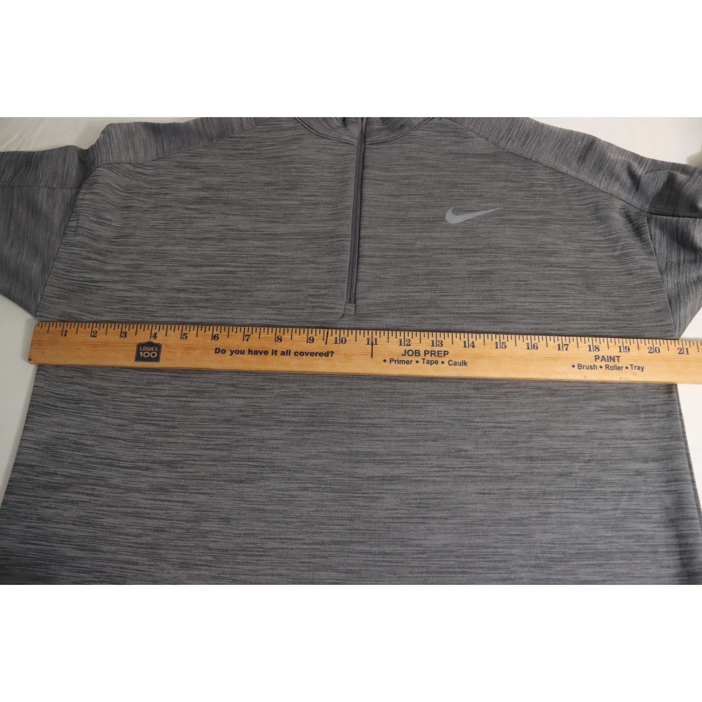 Nike Dri-Fit Medium Running Grey Long Sleeve Sport Top 1/4 Zip