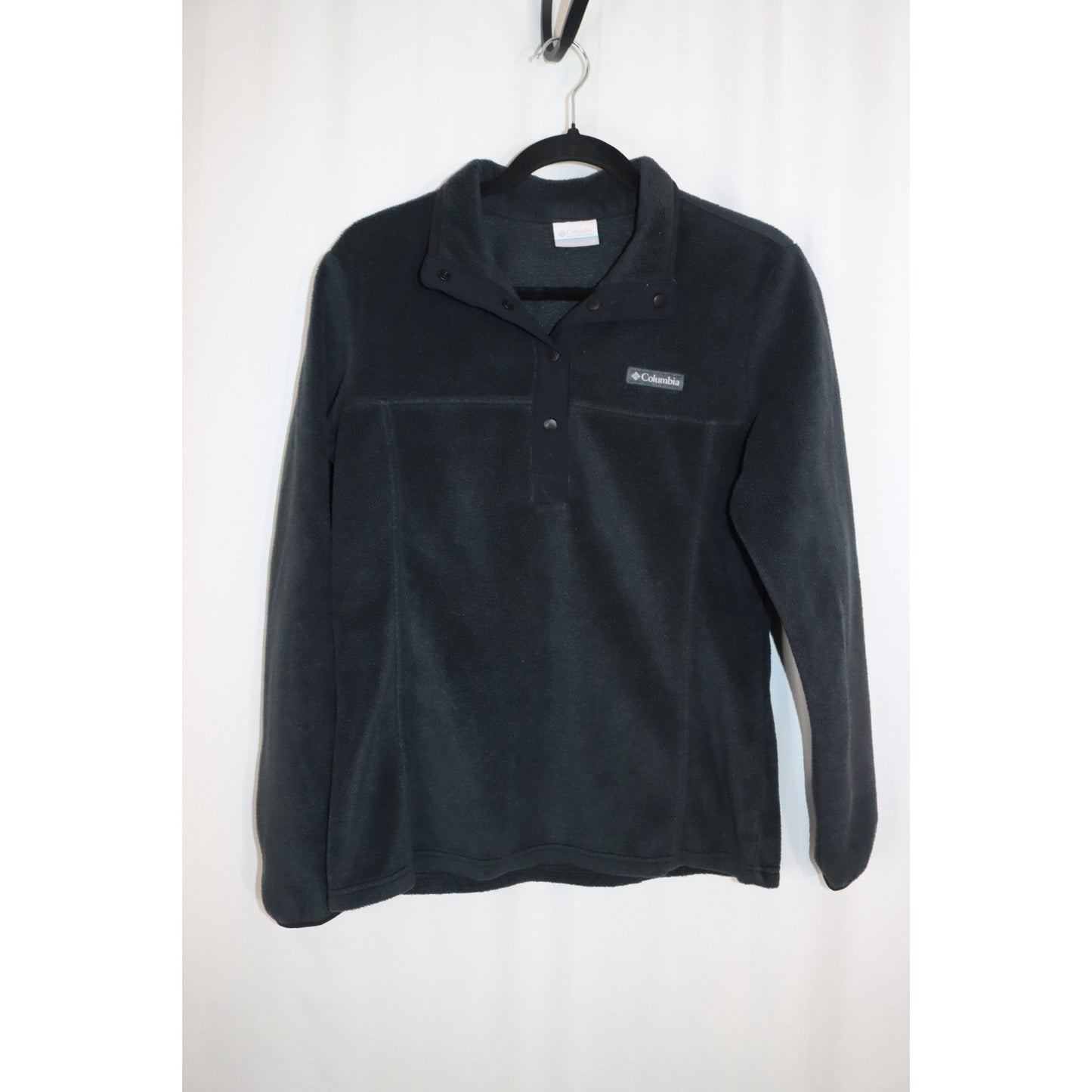 Columbia Small Button Fleece Long Sleeve Pullover Black