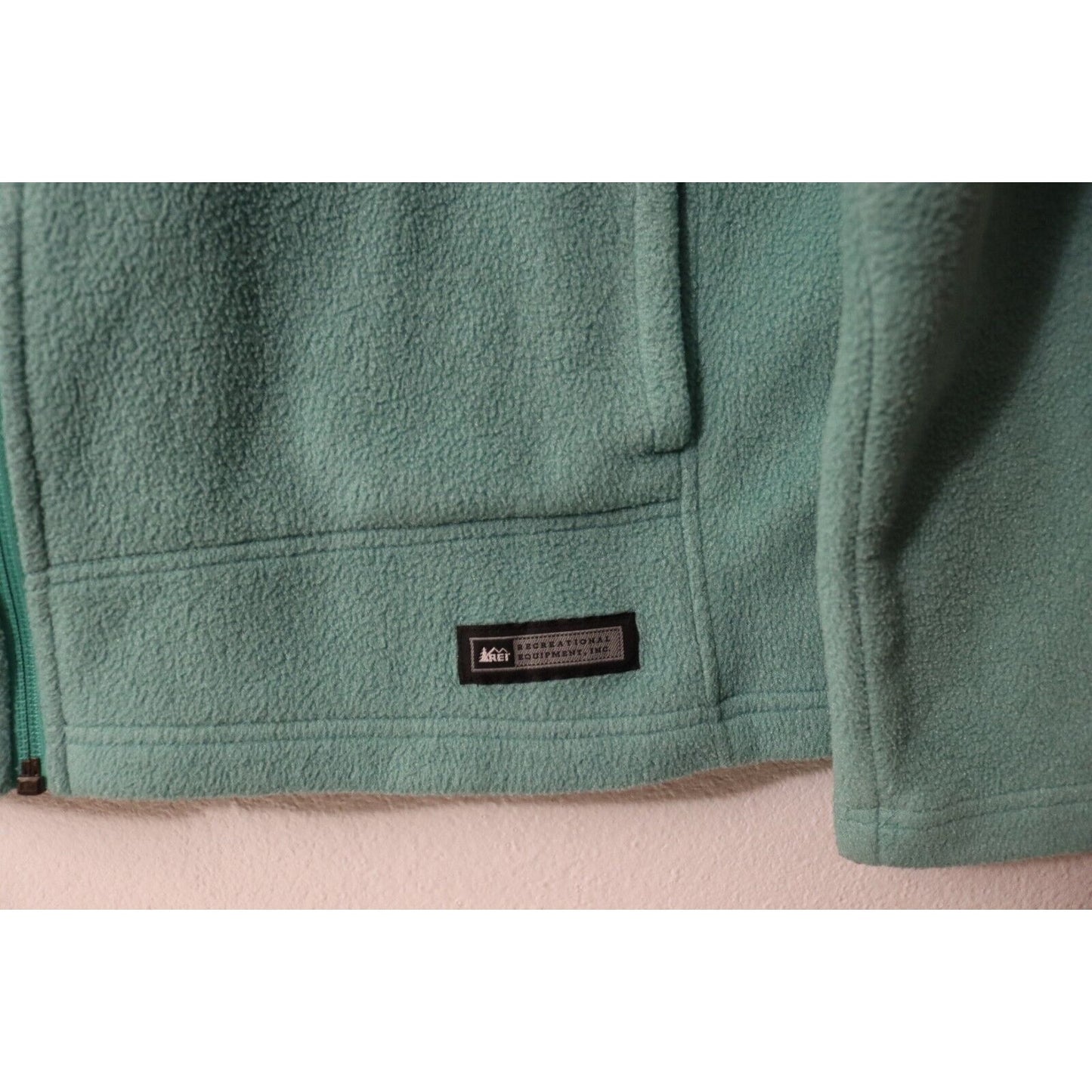 R.E.I. Polartec Sweater XL Full Zip Green Pocket Recycle Polyester