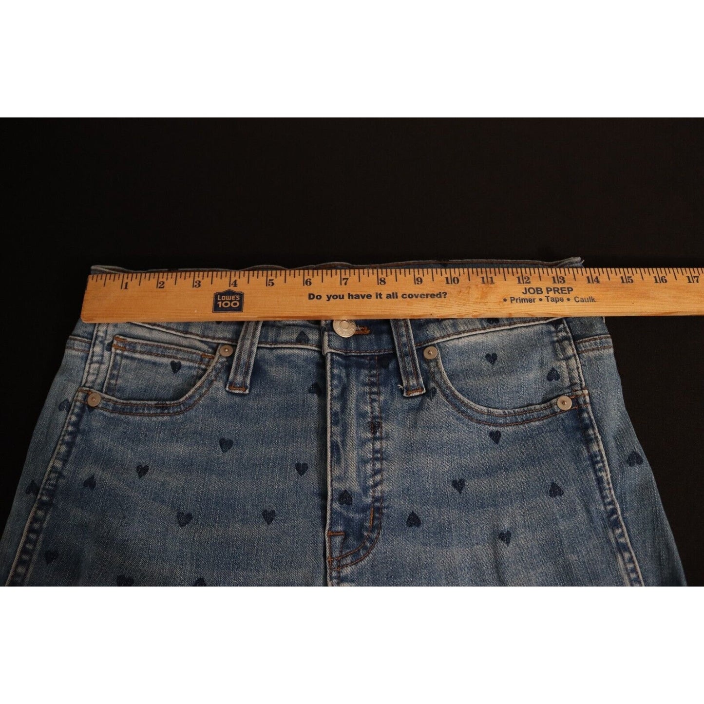 Madewell Heart Jeans 10" High Rise Skinny Size 26