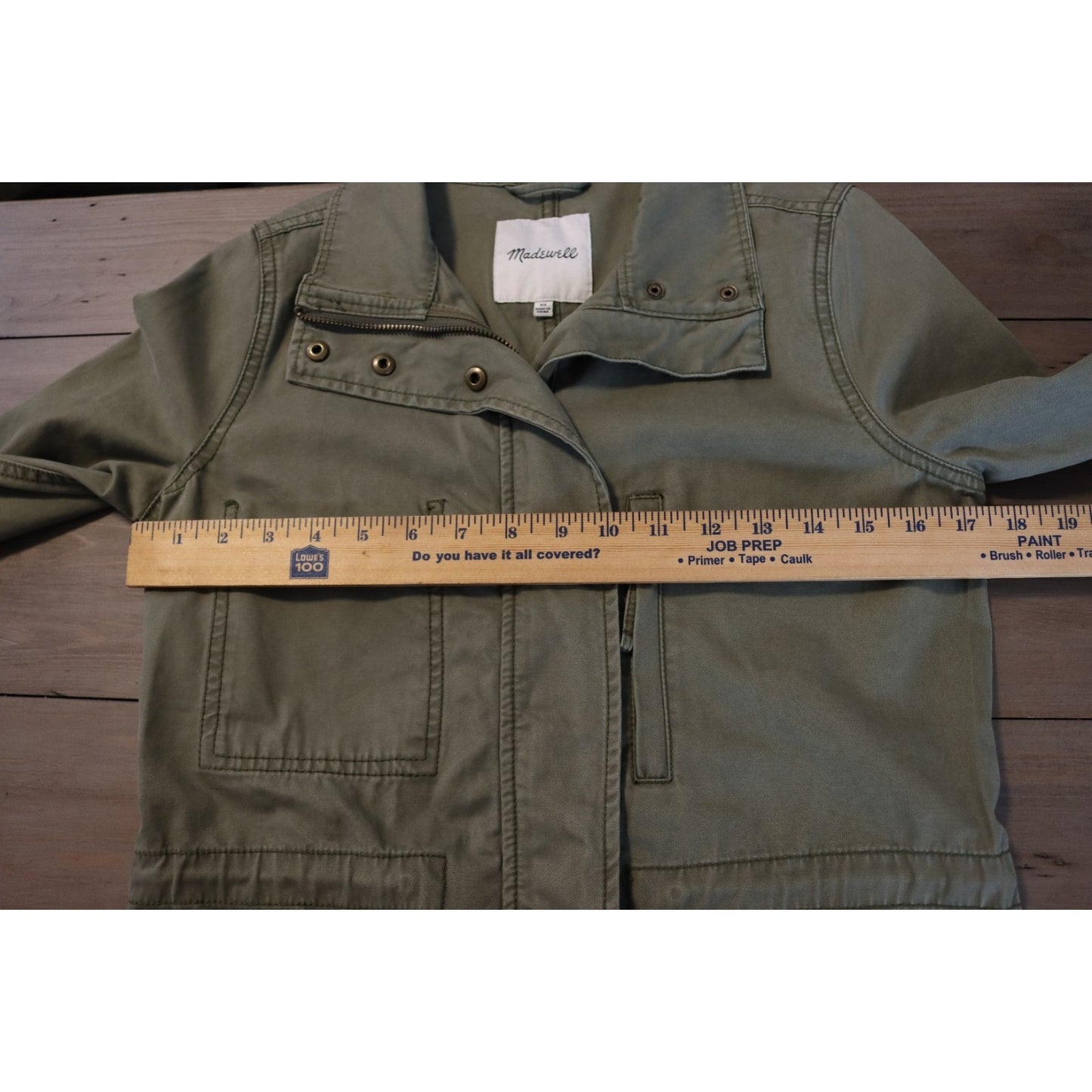 Madewell Utility Cargo Jacket Women's XS Passage Olive Green Long Sleeve