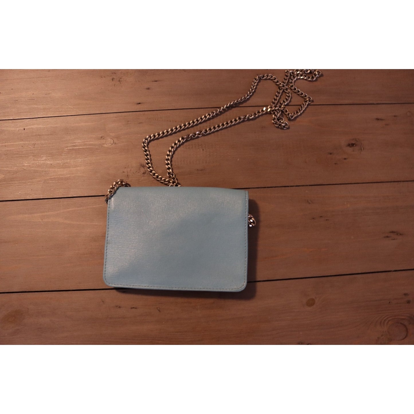 Furla Teal Lethaer Crossbody Small Bag Made in Tusnia