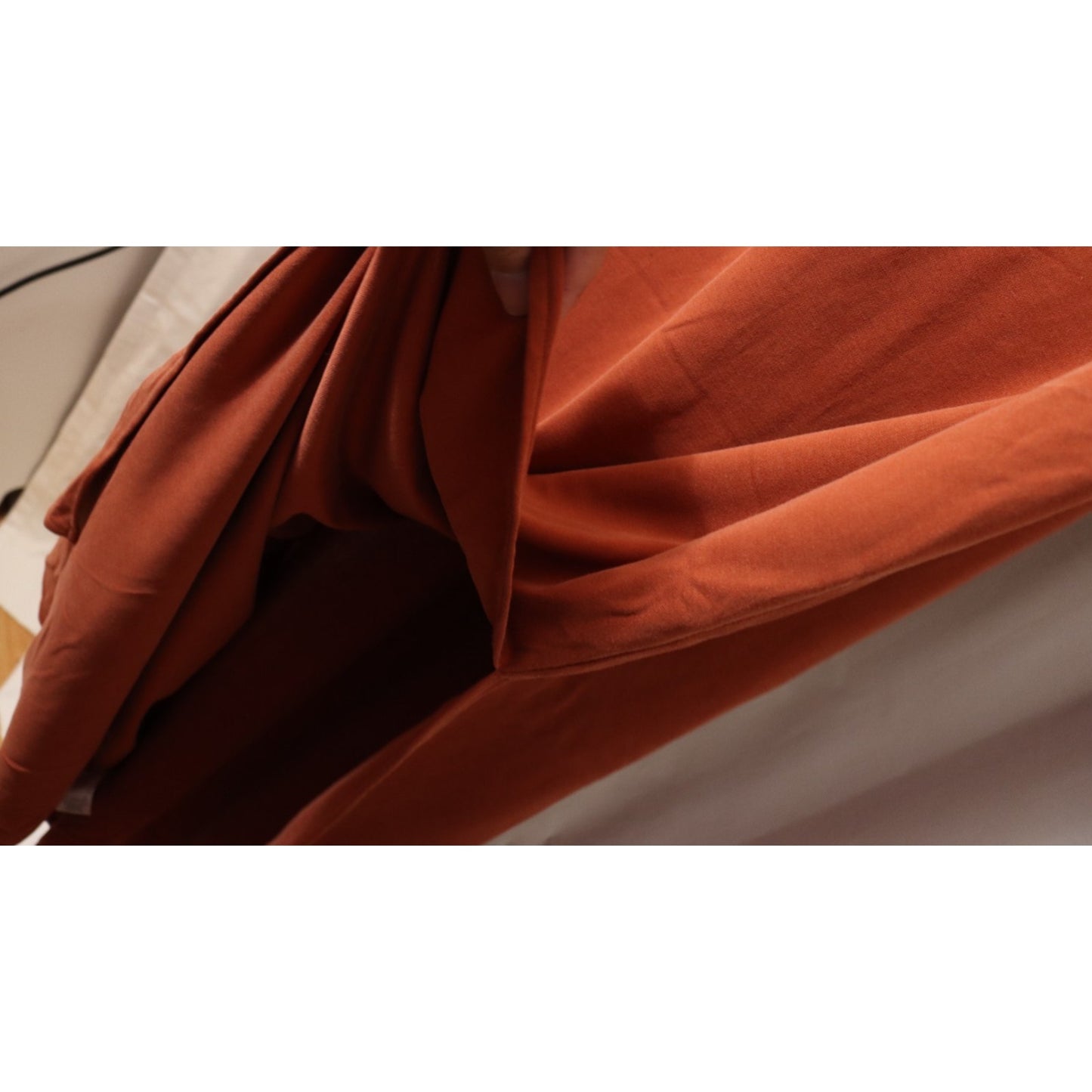 Open Edit Large Maxi Dress Orange Sleeveless Modal Polyester Slit V Neck