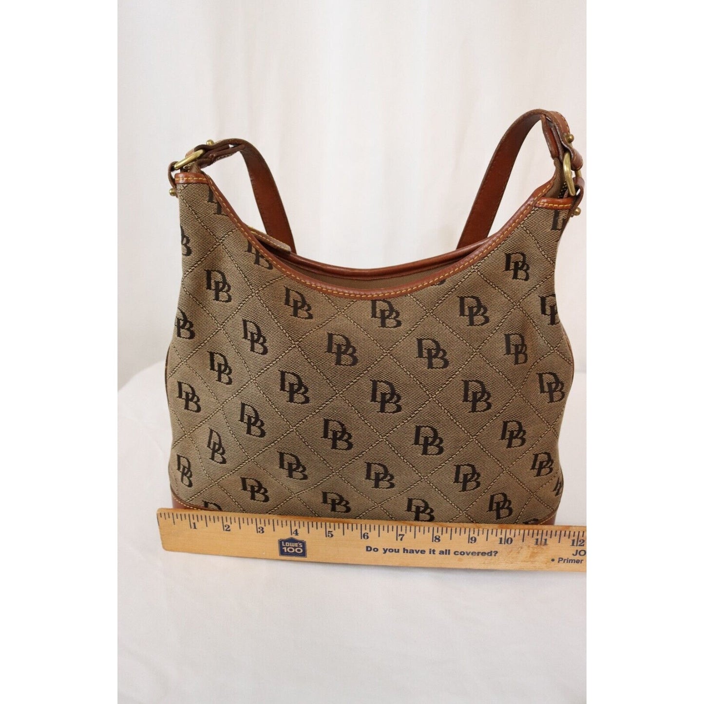 Vintage Dooney and Bourke Brown Monogram Shoulder Bag