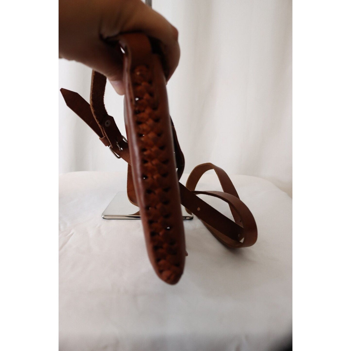 Unbranded Leather Crossbody Handbag Inside Raw Leather