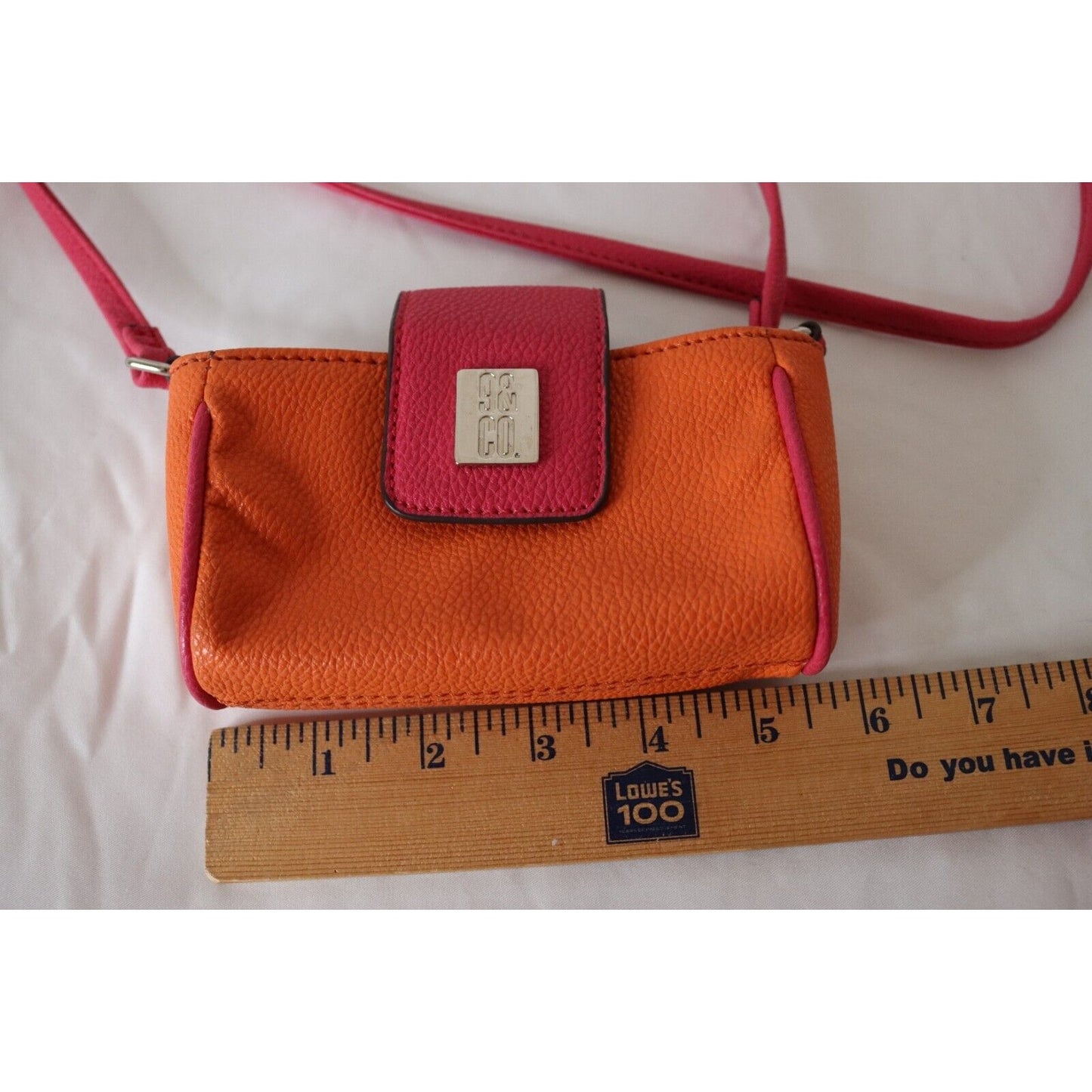Nine & Co Y2K Mini Bag Crossbody Pink and Orange