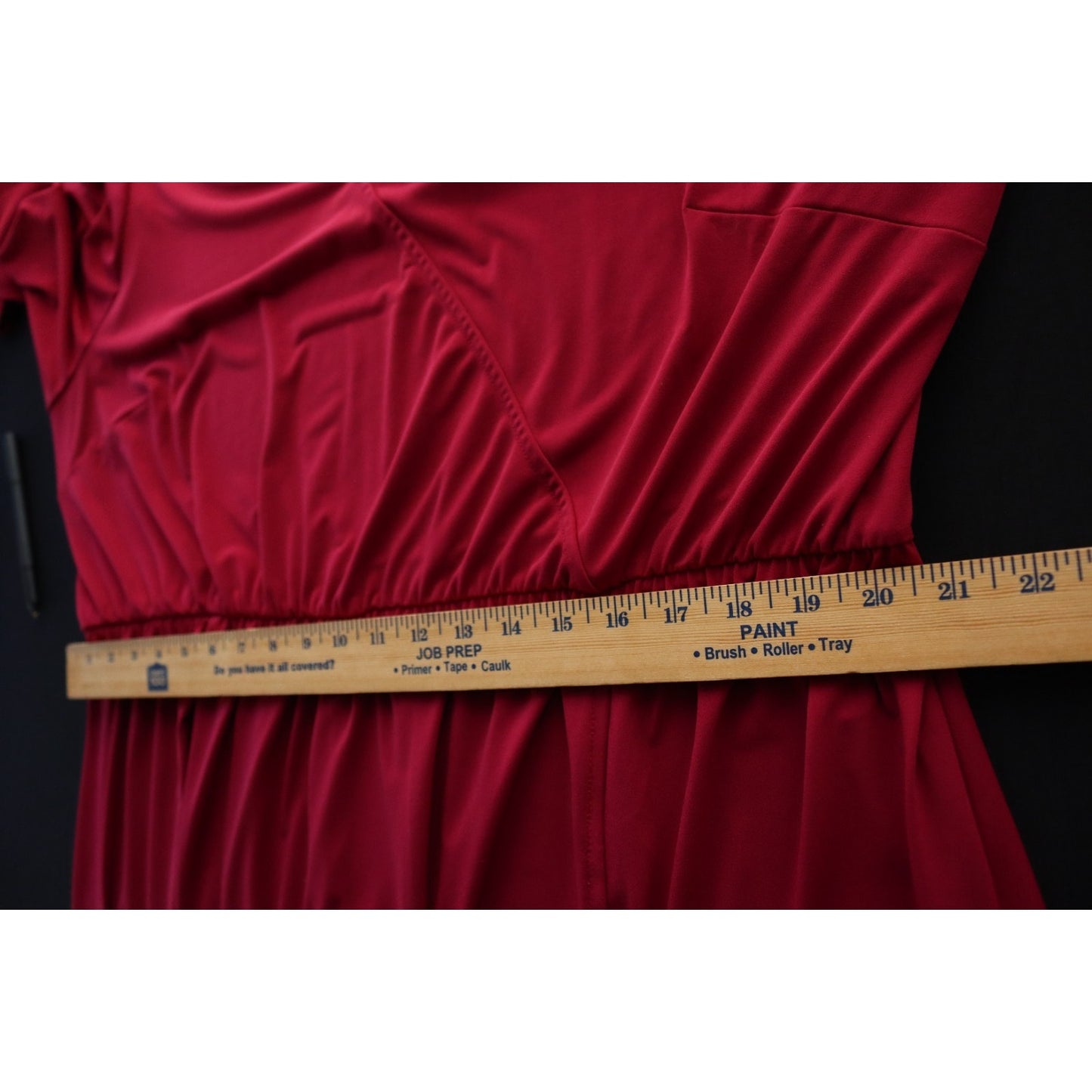 Lane Bryant Red Faux Wrap Dress Size 22/24 High Low Long Sleeve