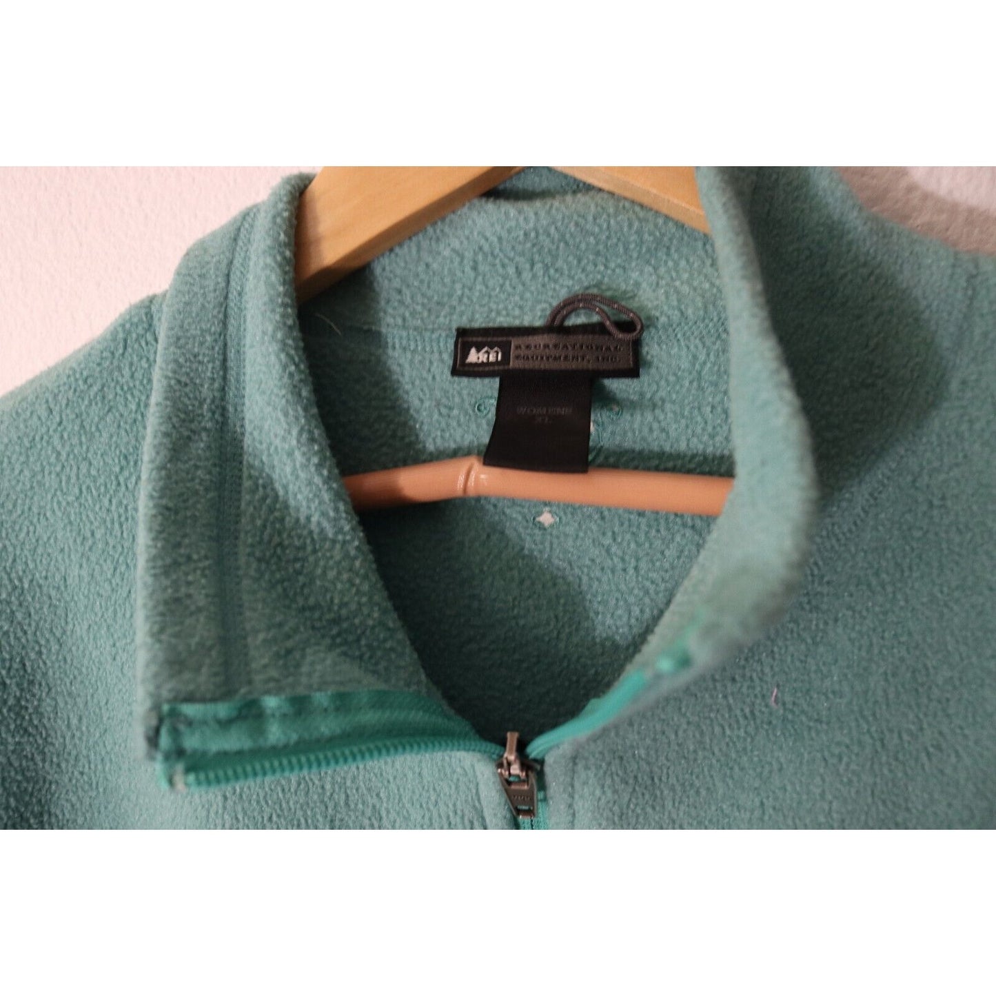 R.E.I. Polartec Sweater XL Full Zip Green Pocket Recycle Polyester