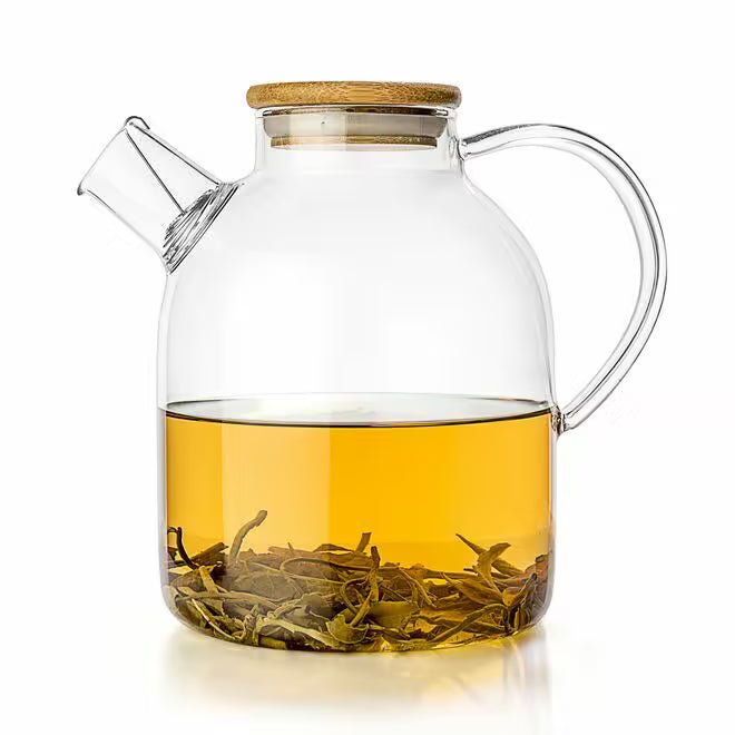 Quiet Bloom Glass Teapot & Kettle