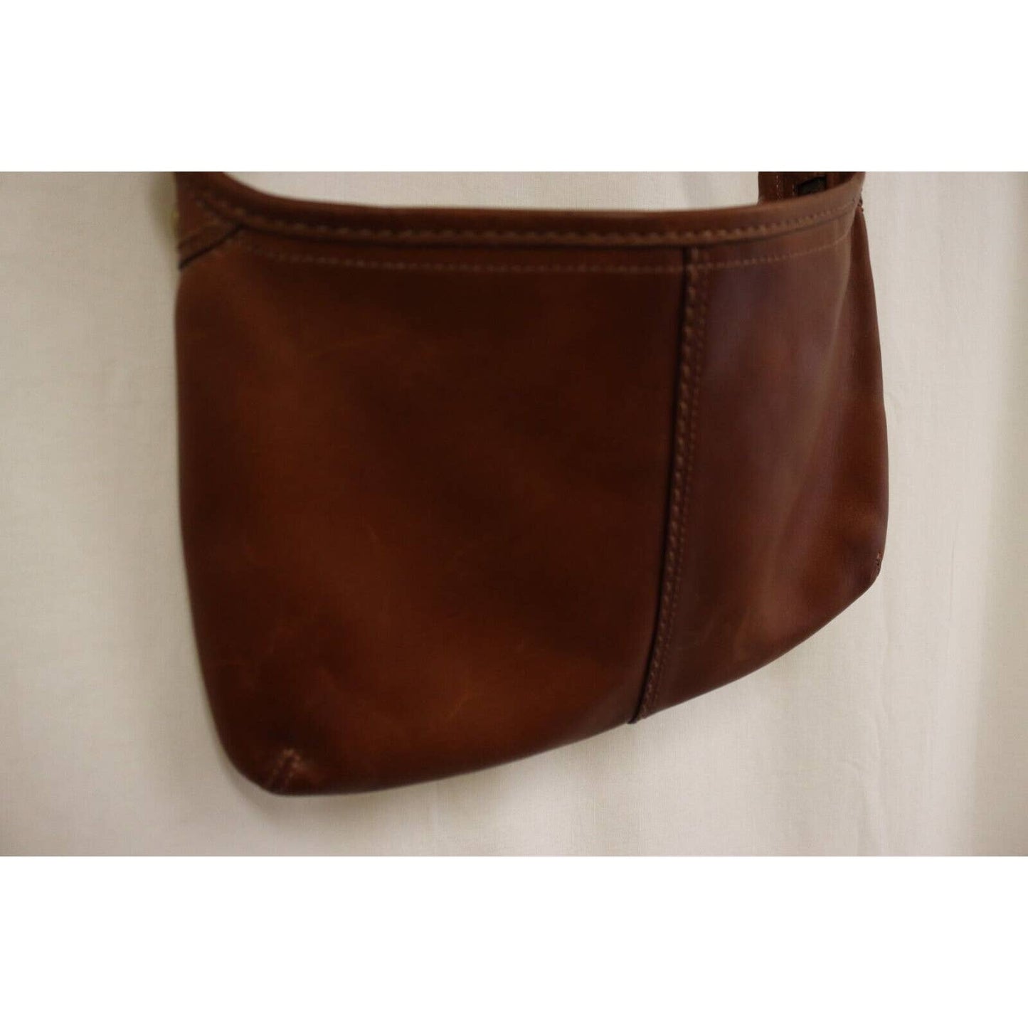 Vintage Coach Brown Leather Hobo Handbag