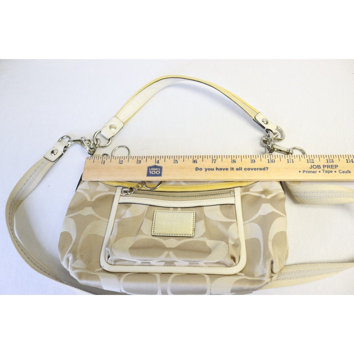 Coach Poppy Crossbody Creme with Yellow Sateen