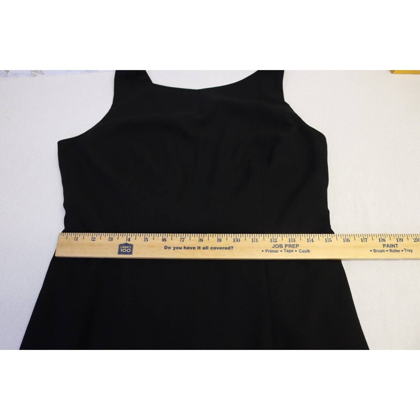 Laundry By Shelli Segal Black Evening Dress Sleeveless V Neck 56" Size 14