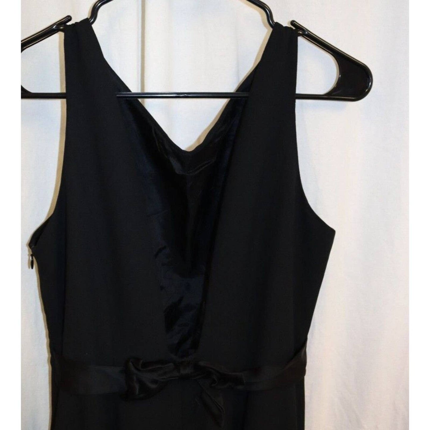 Laundry By Shelli Segal Black Evening Dress Sleeveless V Neck 56" Size 14 (27)