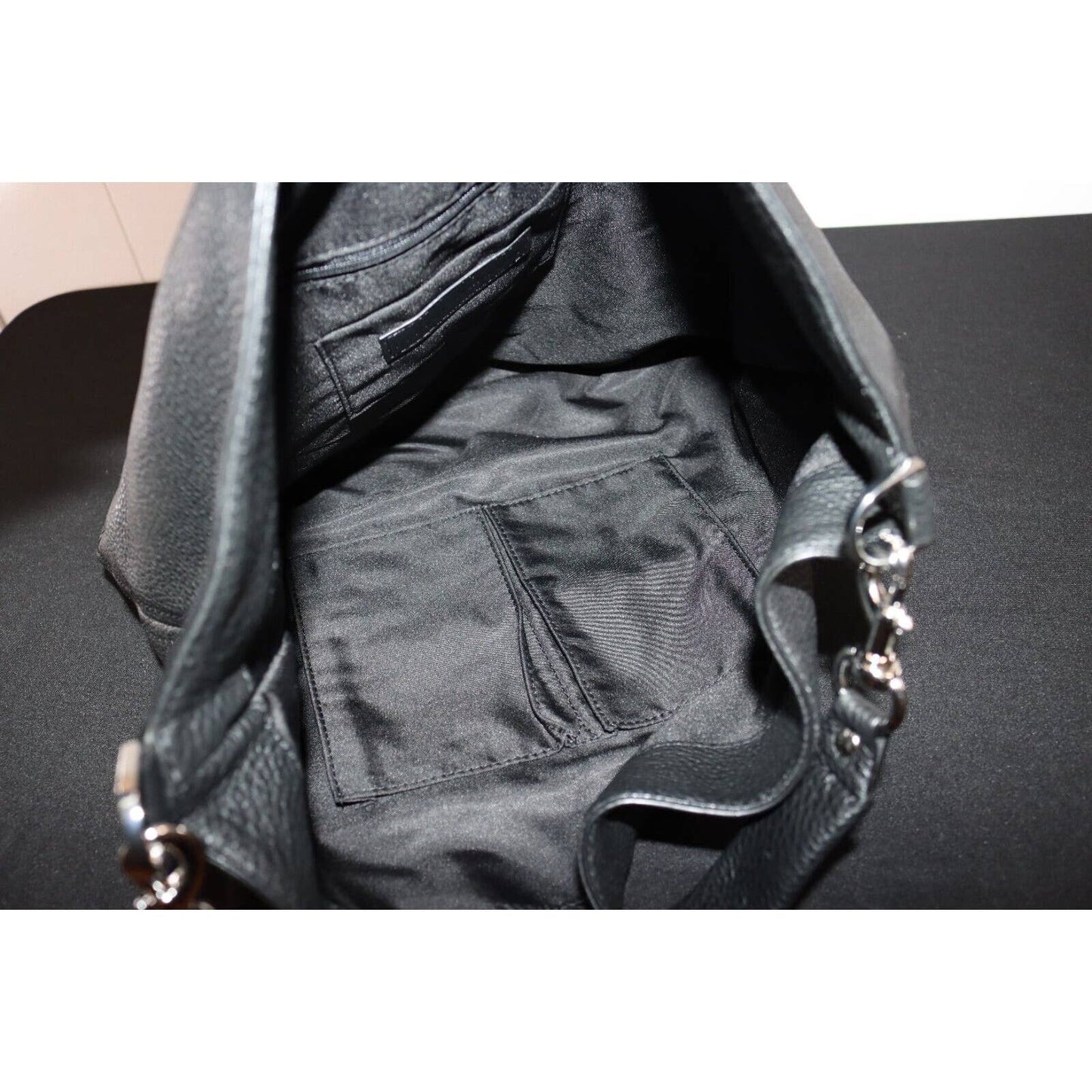 Rebecca Minkoff Black Leather Medium Pebble Hobo Bag