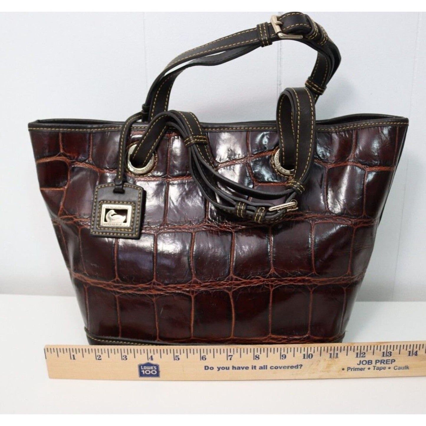 Dooney and Bourke Leather Shoulder Bag Embossed Leather