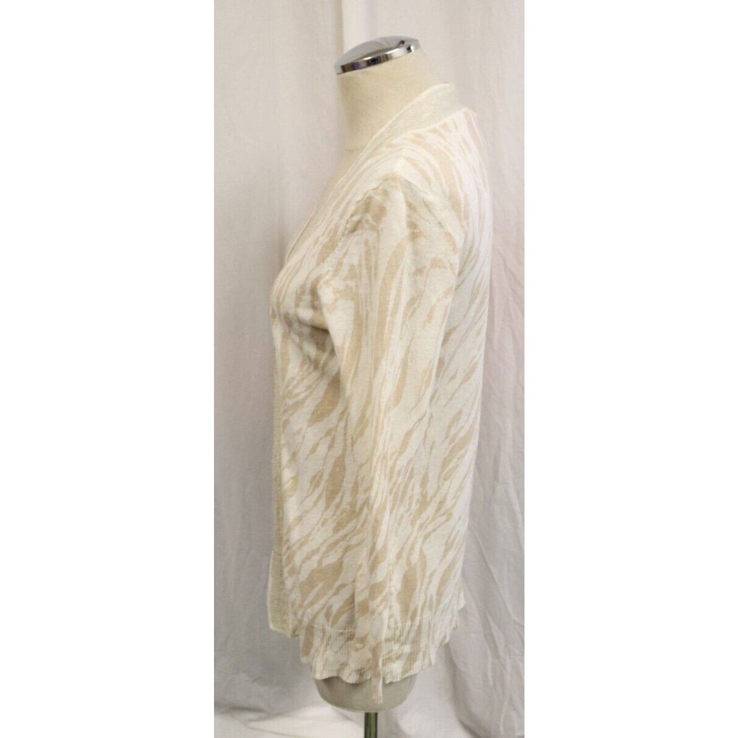 Chico Ivory Open Cardigan Size s/4 Animal Print