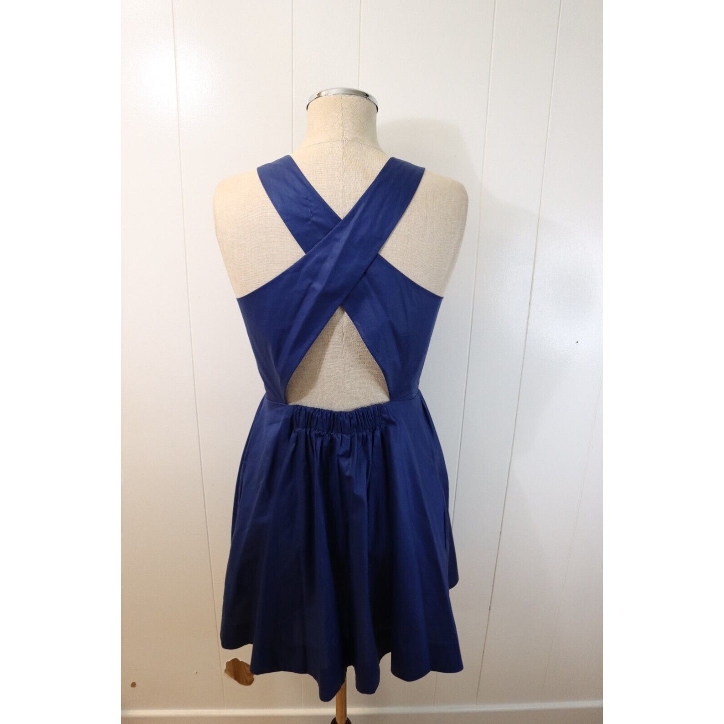 Kate Spade Saturday Blue Mini Dress Cris-Cross Back Size 4