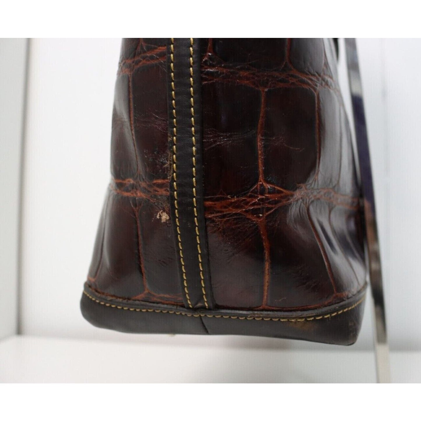 Dooney and Bourke Leather Shoulder Bag Embossed Leather