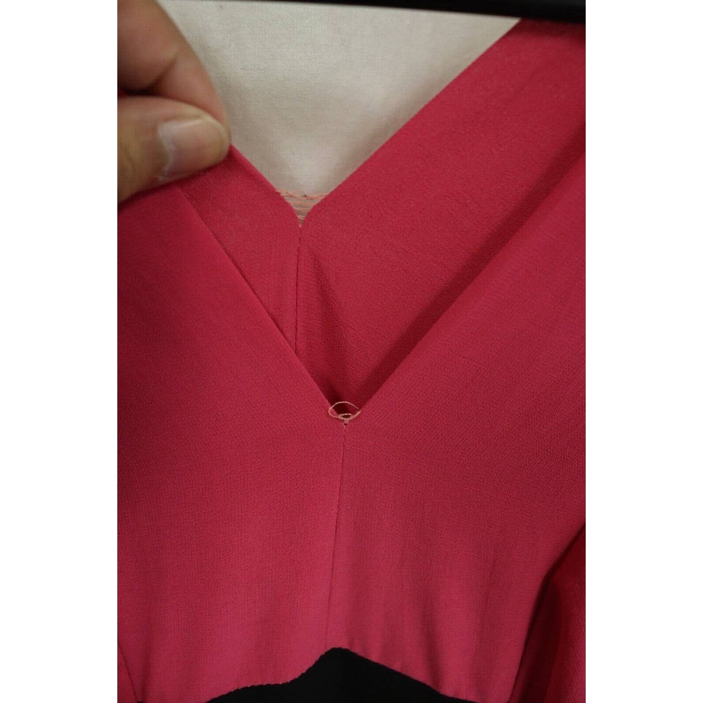 Black and Pink Abaya Batwing Maxi Sheer Light Weight Long Dress (H)
