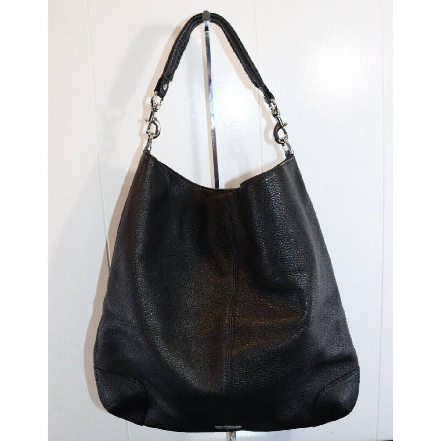 Rebecca Minkoff Black Leather Medium Pebble Hobo Bag