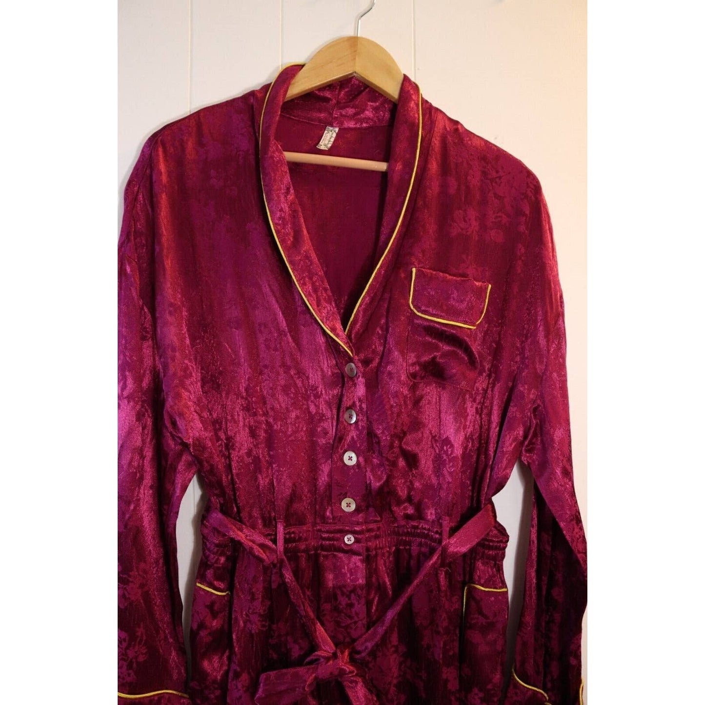 Intimately Free People Maroon Jumpsuit with Long Sleeves Size Medium