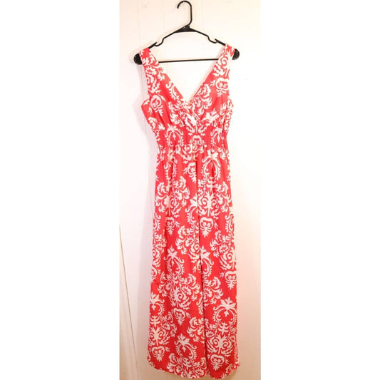 Merona Maxi Dress Medium 100% Cotton Sleeveless V Neck