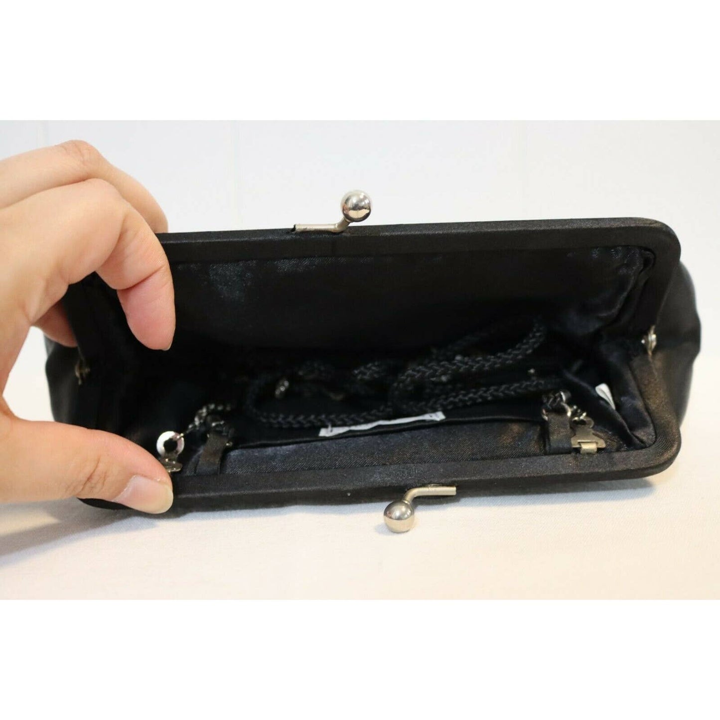 Hand Beaded Purse Le Regale Vintage Hand Clutch Evening Bag Black