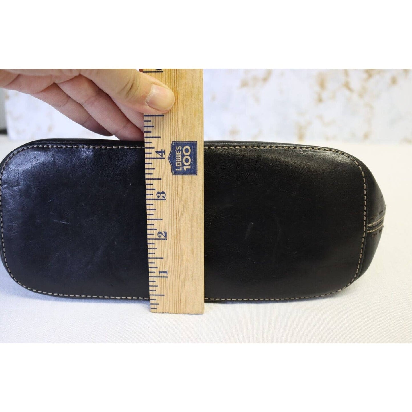 Vintage Fossil Black Leather Handbag
