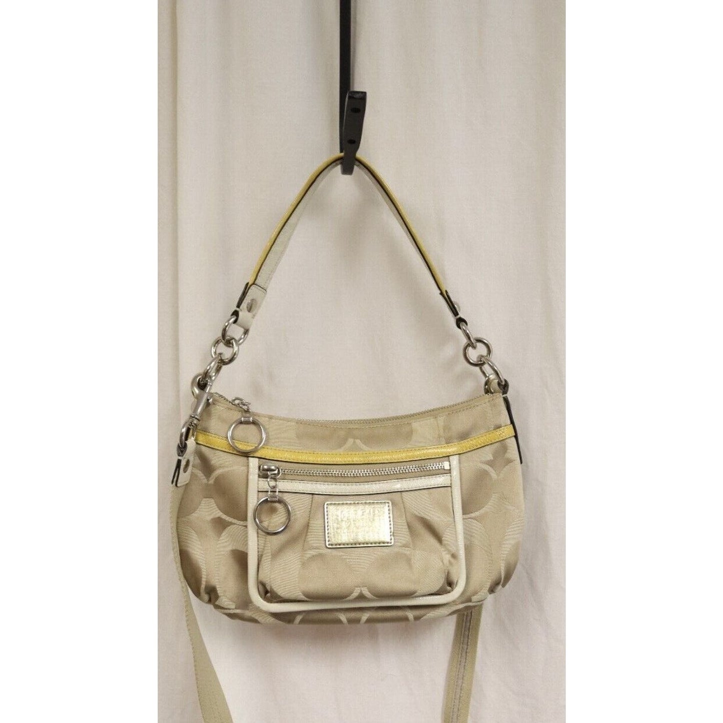 Coach Poppy Crossbody Creme with Yellow Sateen