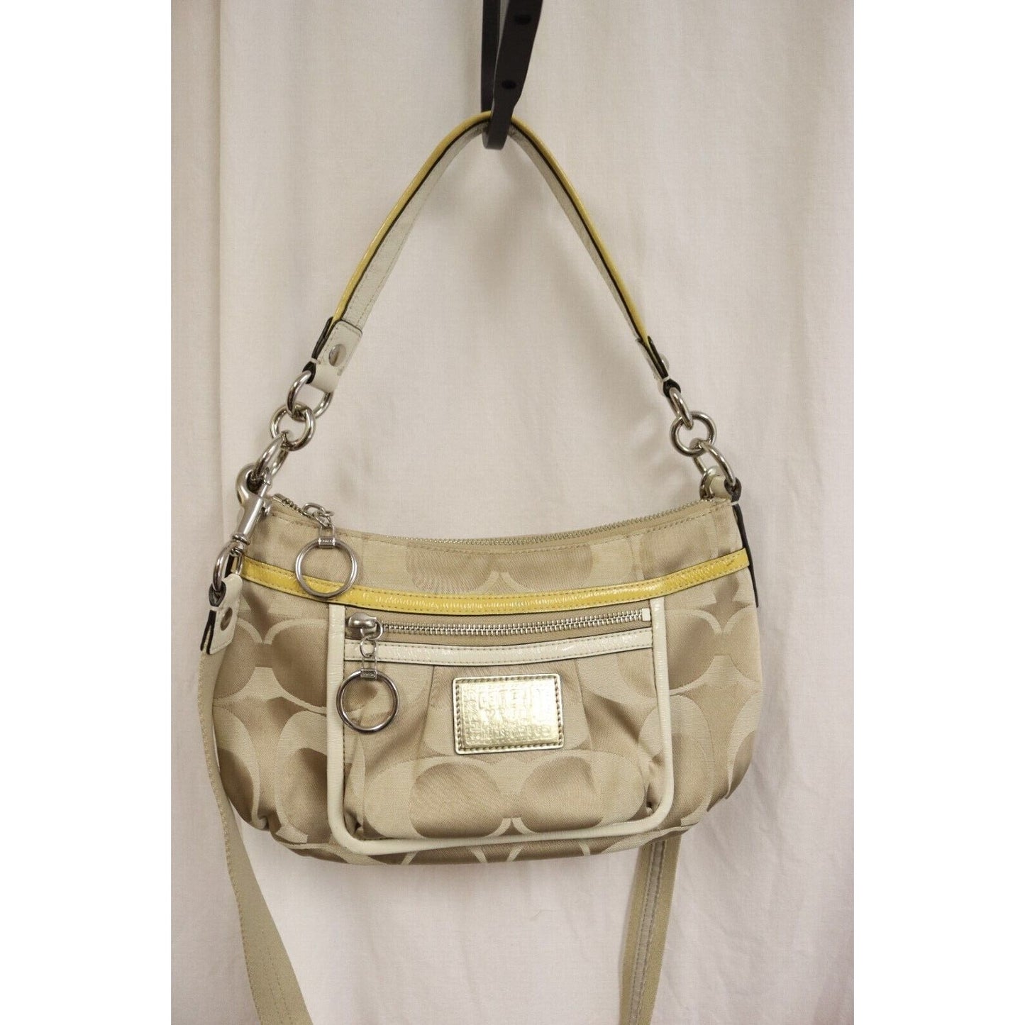 Coach Poppy Crossbody Creme with Yellow Sateen