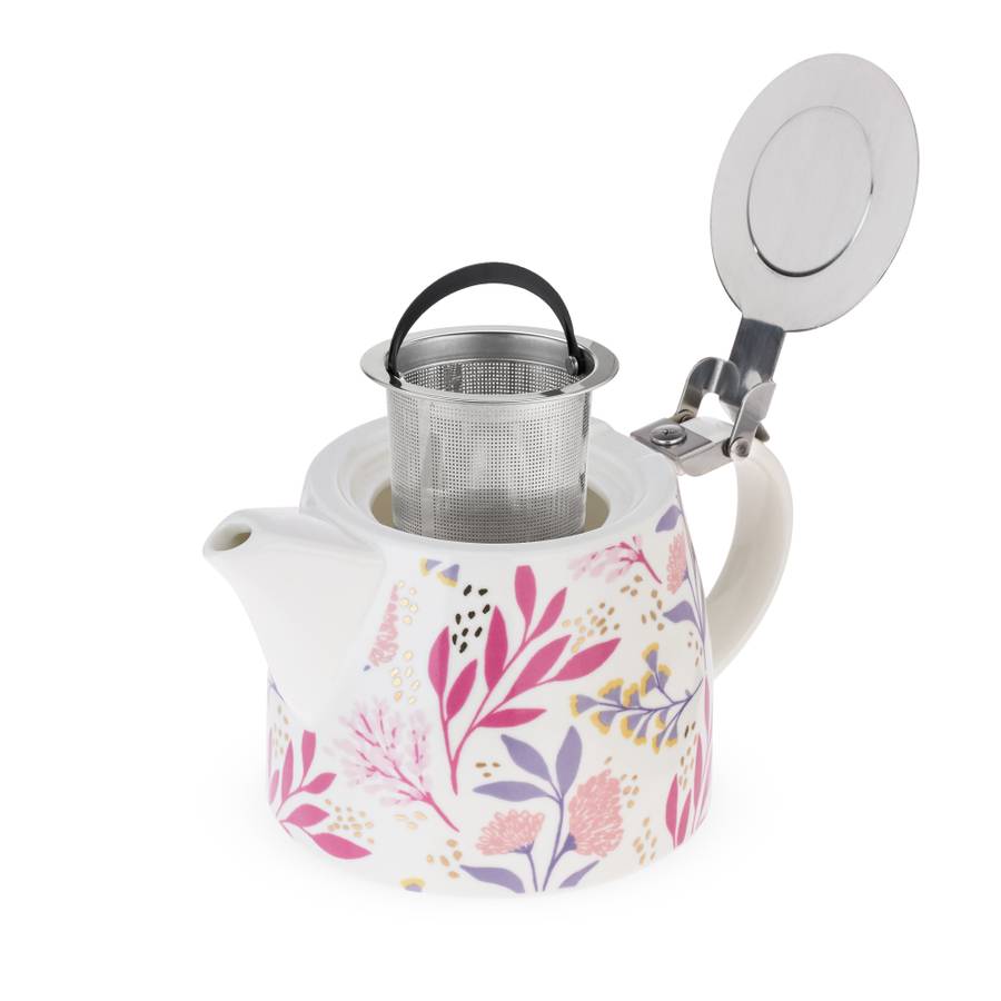 Ceramic Teapot and Infuser- 20 oz - Botanical Bliss